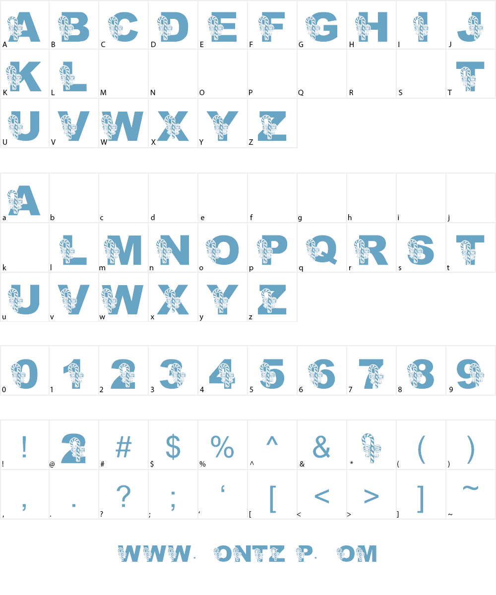 LMS Peppermint Twist Font Character